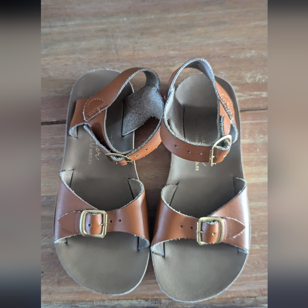 Brown Leather Kids Sandals